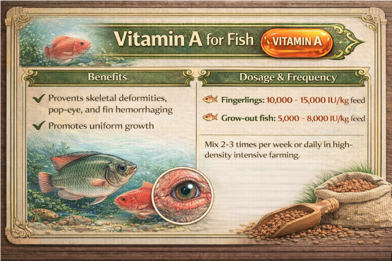 sử dụng vitamin A cho cá