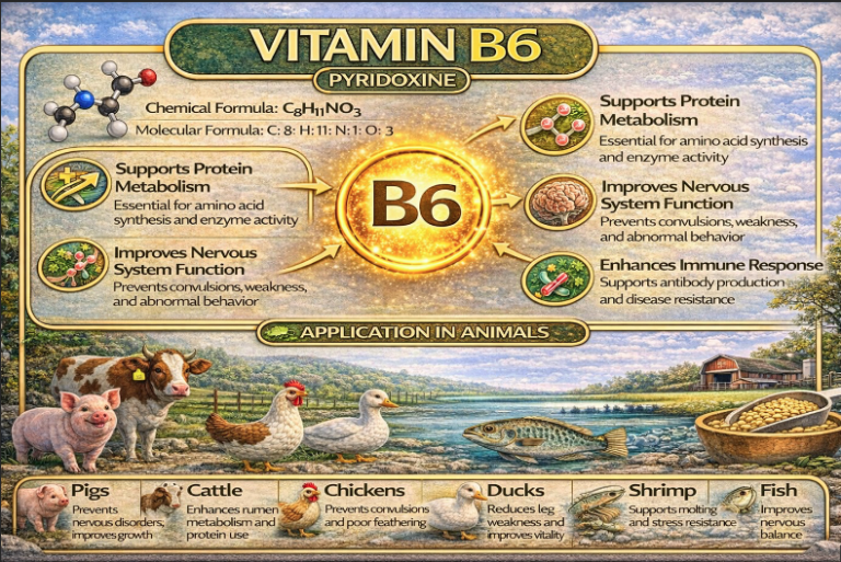 VITAMIN B6: “ĐỘNG CƠ” CHUYỂN HÓA PROTEIN TRONG CHĂN NUÔI